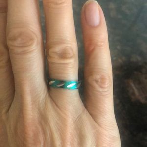 Beautiful new turquoise and mirrored like ring